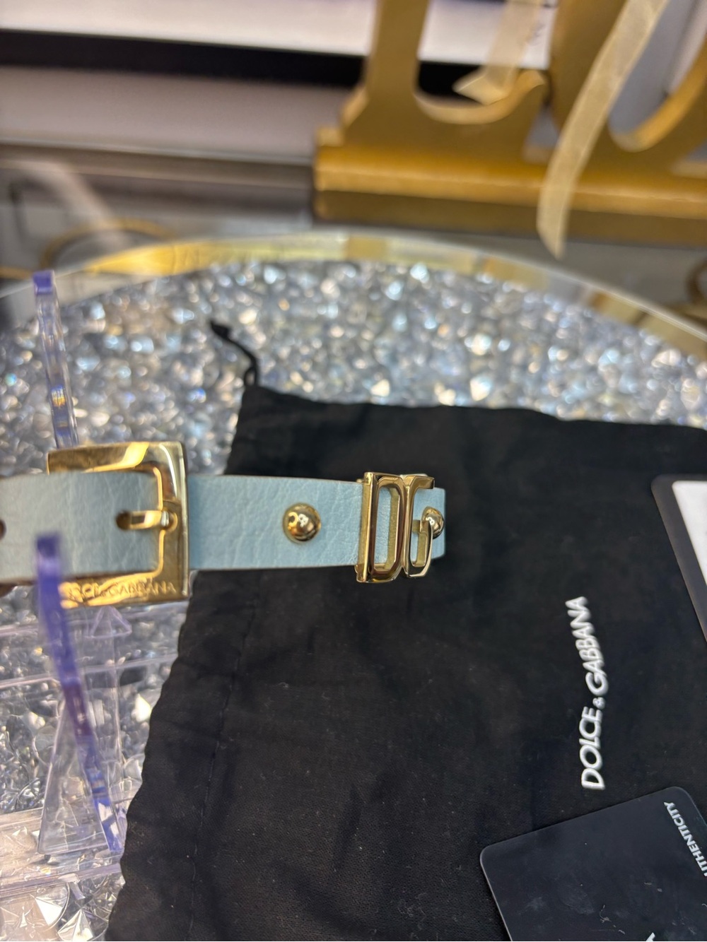 Dolce & Gabbana Celeste Leather dog collar nwot - Picture 10 of 12